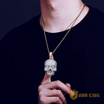 Iced Aaa Cz Skull Pendant ZUU KING